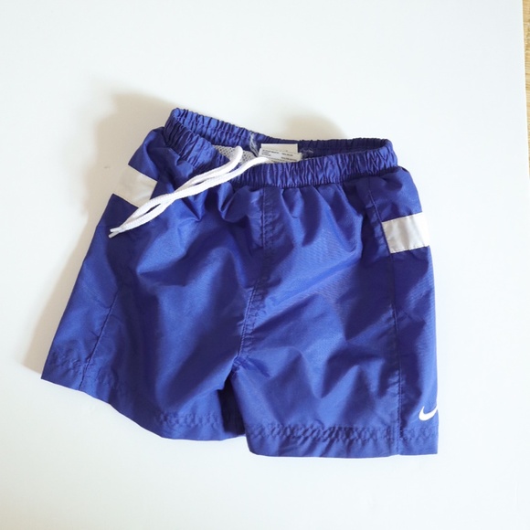 Vintage 90-00s Nike Navy Swim Trunk / Youth S, 4Y - Picture 2 of 6